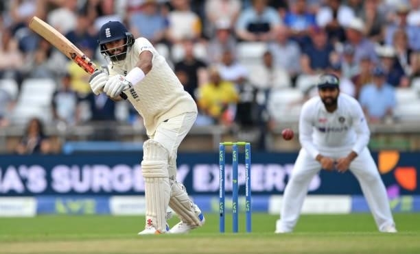 England batsman Haseeb Hameed in batting action during day one of the Third Test Match between England and India at Emerald Headingley Stadium on...