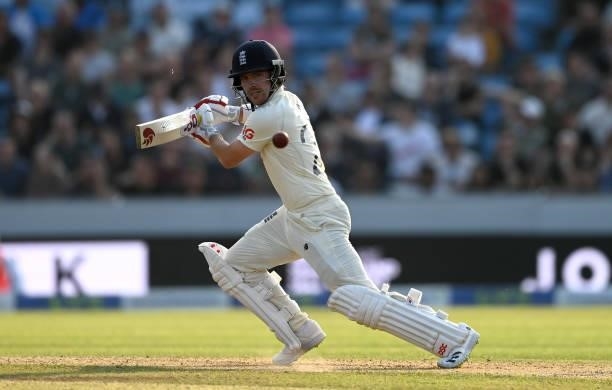 Rory Burns of England bats during day one of the Third LV= Insurance Test Match between England and India at Emerald Headingley Stadium on August 25,...