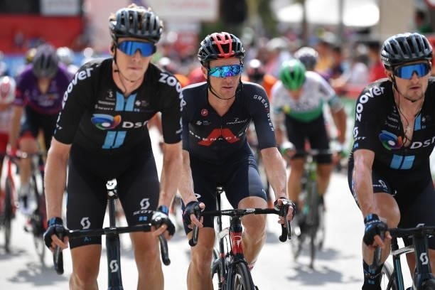 Salvatore Puccio of Italy and Team INEOS Grenadiers crosses the finishing line during the 76th Tour of Spain 2021, Stage 11 a 133,6km stage from...