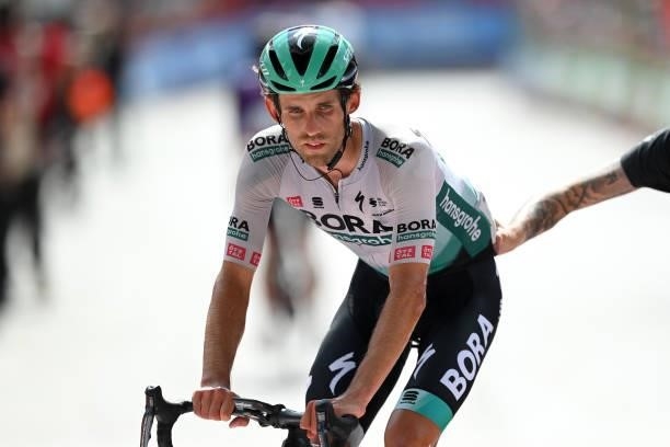 Ben Zwiehoff of Germany and Team Bora - Hansgrohe crosses the finishing line during the 76th Tour of Spain 2021, Stage 11 a 133,6km stage from...
