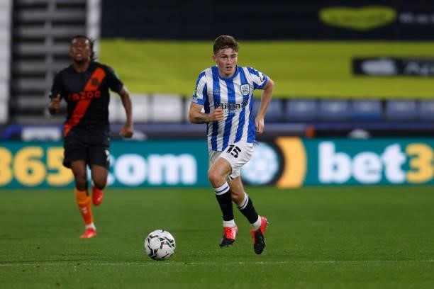 Scott High of Huddersfield Town during the game between Huddersfield Town and Everton in the second round of the Carabao Cup on August 24, 2021 at...