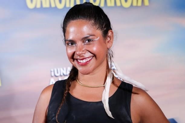 Lele Guillen attends the 'Garcia y Garcia' premiere at Callao City Lights cinema on August 25, 2021 in Madrid, Spain.