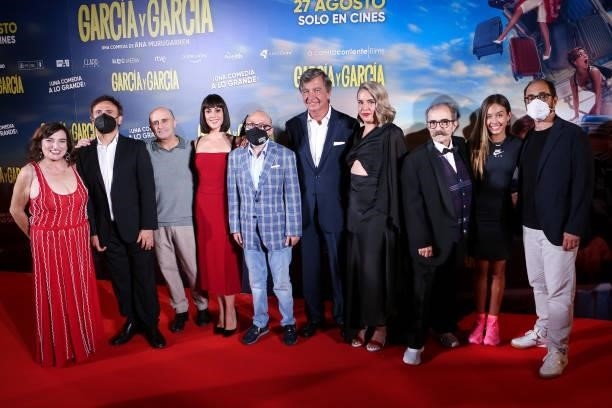 Cast and Crew attend the 'Garcia y Garcia' premiere at Callao City Lights cinema on August 25, 2021 in Madrid, Spain.