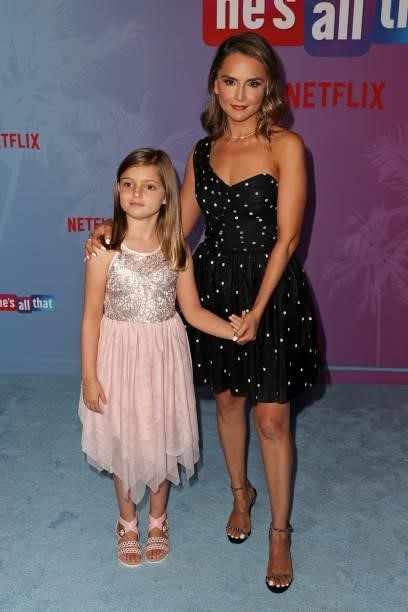 Charlotte Easton Gillies and Rachael Leigh Cook attend Netflix's premiere of "He's All That