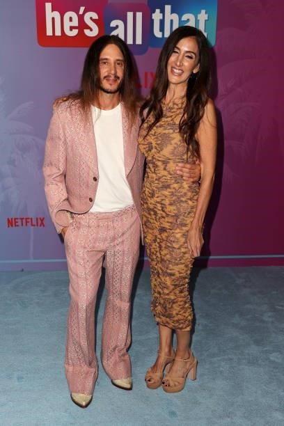 Andrew Panay and Jennifer Gibgot attend Netflix's premiere of "He's All That