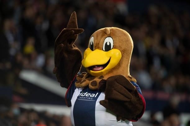 West Bromwich Albion mascot Baggie Bird prior to the Carabao Cup Second Round match between West Bromwich Albion and Arsenal at The Hawthorns on...