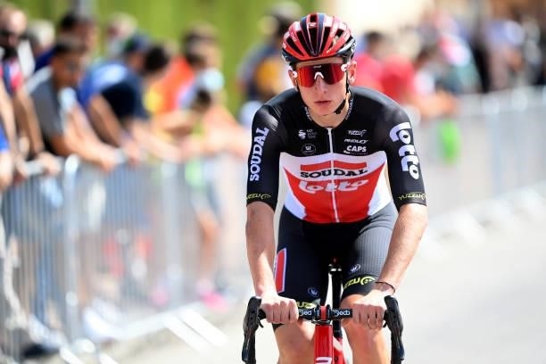 Matthew Holmes of United Kingdom and Team Lotto Soudal prepares for the race prior to the 76th Tour of Spain 2021, Stage 12 a 175 km stage from Jaén...