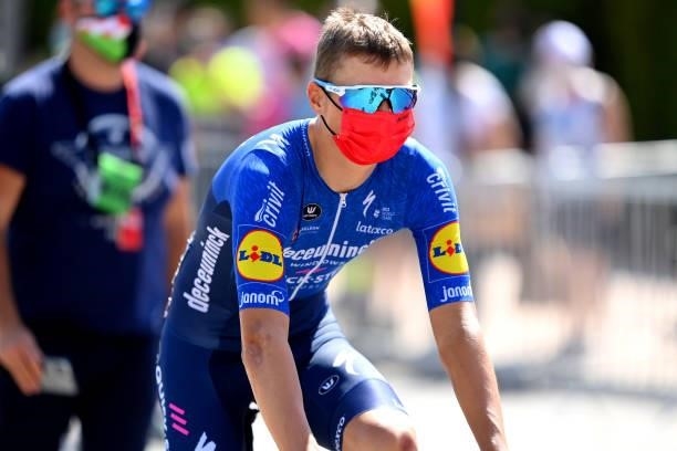 Mauri Vansevenant of Belgium and Team Deceuninck - Quick-Step prepares for the race prior to the 76th Tour of Spain 2021, Stage 12 a 175 km stage...