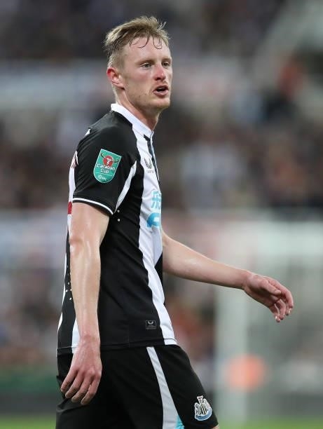 Sean Longstaff of Newcastle United is seen during the Carabao Cup Second Round match between Newcastle United and Burnley at St. James Park on August...