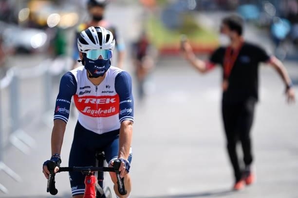 Juan Pedro López of Spain and Team Trek - Segafredo prepares for the race prior to the 76th Tour of Spain 2021, Stage 12 a 175 km stage from Jaén to...