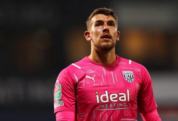 Alex Palmer of West Bromwich Albion during the Carabao Cup Second Round match between West Bromwich Albion and Arsenal at The Hawthorns on August 25,...