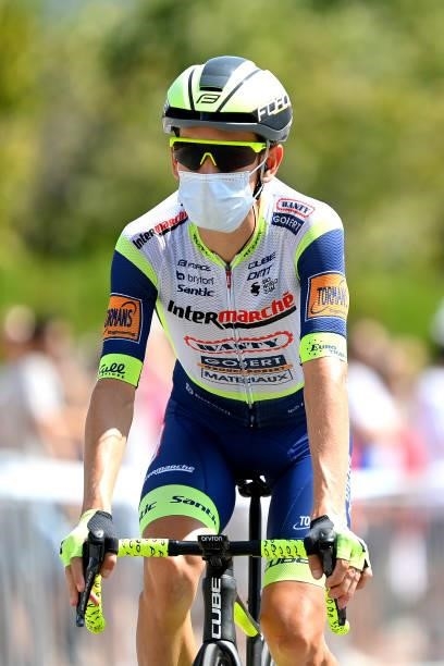 Louis Meintjes of South Africa and Team Intermarché - Wanty - Gobert Matériaux prepares for the race prior to the 76th Tour of Spain 2021, Stage 12 a...