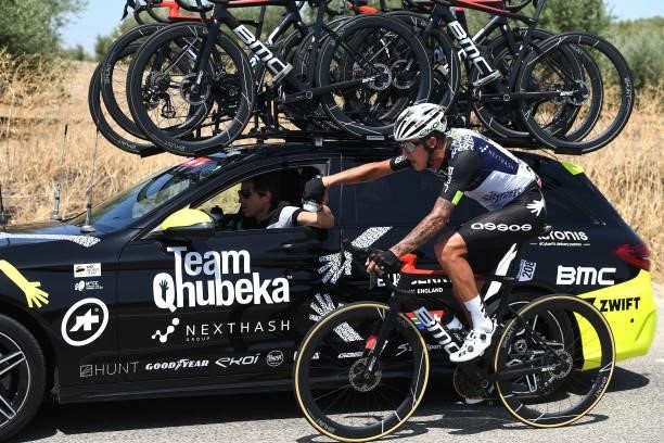 Dylan Sunderland of Australia and Team Qhubeka Nexthash in feed zone during the 76th Tour of Spain 2021, Stage 12 a 175 km stage from Jaén to Córdoba...