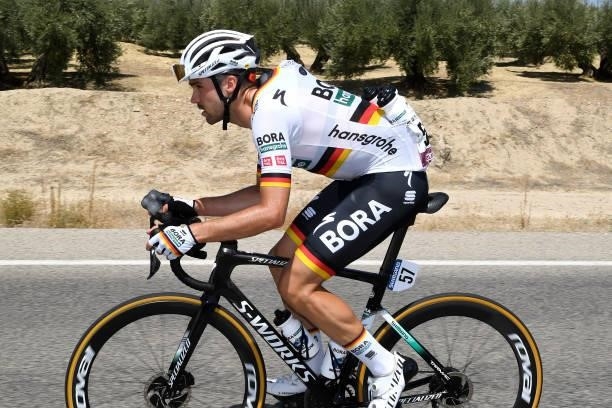 Maximilian Schachmann of Germany and Team Bora - Hansgrohe competes during the 76th Tour of Spain 2021, Stage 12 a 175 km stage from Jaén to Córdoba...
