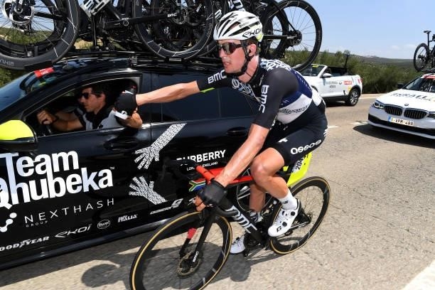 Dimitri Claeys of Belgium and Team Qhubeka Nexthash in the feed zone during the 76th Tour of Spain 2021, Stage 12 a 175 km stage from Jaén to Córdoba...