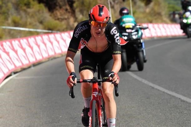 Maxim Van Gils of Belgium and Team Lotto Soudal attacks in breakaway during the 76th Tour of Spain 2021, Stage 12 a 175 km stage from Jaén to Córdoba...