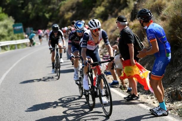 Giulio Ciccone of Italy and Team Trek - Segafredo competes in the breakaway during the 76th Tour of Spain 2021, Stage 12 a 175 km stage from Jaén to...