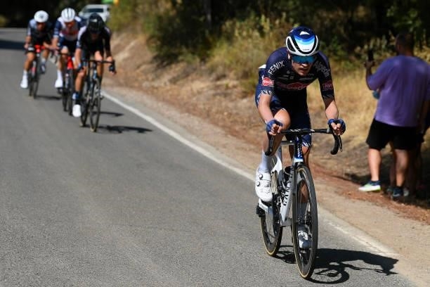 Jay Vine of Australia and Team Alpecin-Fenix attacks in breakaway during the 76th Tour of Spain 2021, Stage 12 a 175 km stage from Jaén to Córdoba /...