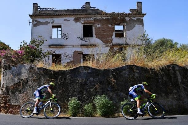 Riccardo Minali of Italy and Wesley Kreder of Netherlands and Team Intermarché - Wanty - Gobert Matériaux compete during the 76th Tour of Spain 2021,...