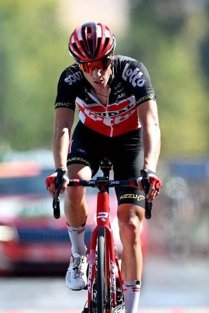 Sylvain Moniquet of Belgium and Team Lotto Soudal crosses the finishing line during the 76th Tour of Spain 2021, Stage 12 a 175 km stage from Jaén to...