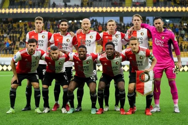 Feyenoord team during the UEFA Conference League match between IF Elfsborg and Feyenoord at Boras Arena on August 26, 2021 in Boras, Sweden