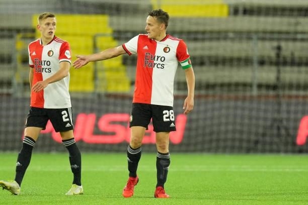 Jens Toornstra of Feyenoord during the UEFA Conference League match between IF Elfsborg and Feyenoord at Boras Arena on August 26, 2021 in Boras,...