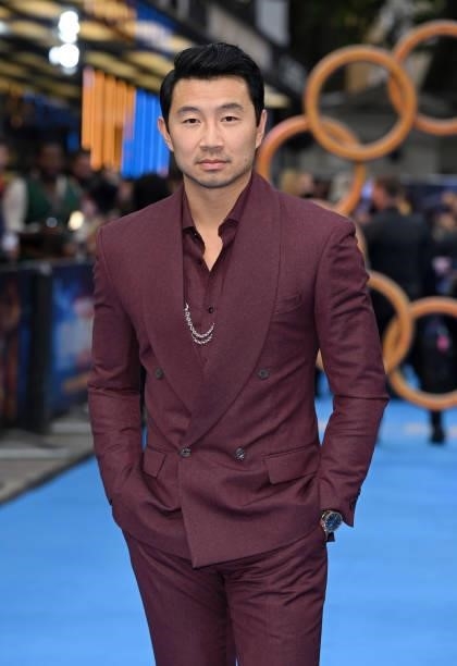 Simu Liu attends the UK premiere of "Shang-Chi and the Legend of the Ten Rings
