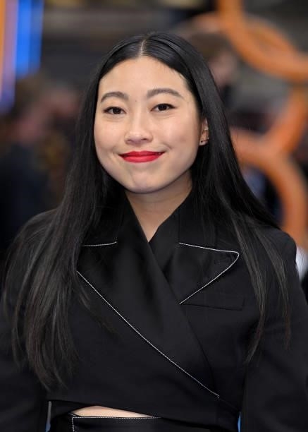 Awkwafina attends the UK premiere of "Shang-Chi and the Legend of the Ten Rings