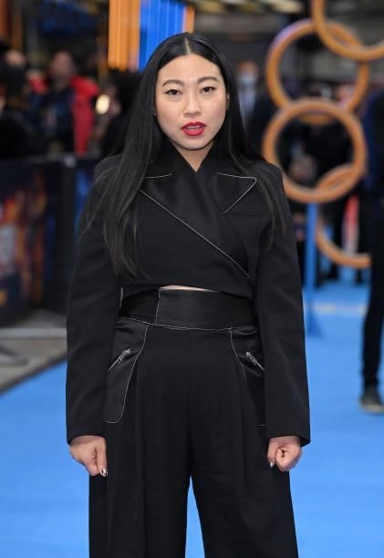 Awkwafina attends the UK premiere of "Shang-Chi and the Legend of the Ten Rings