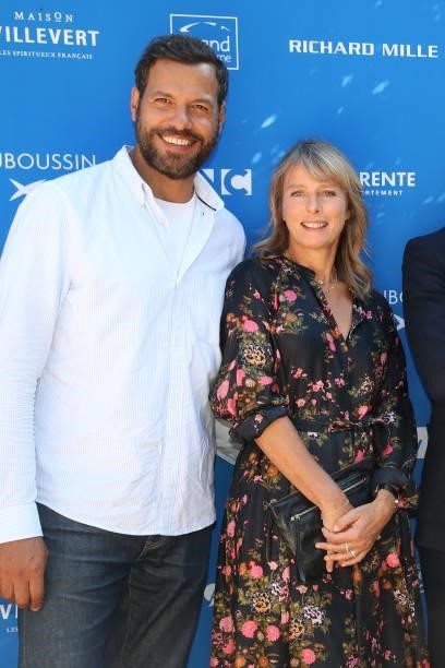 Director Laurent Lafitte and Karin Viard attend the "L'Origine du monde