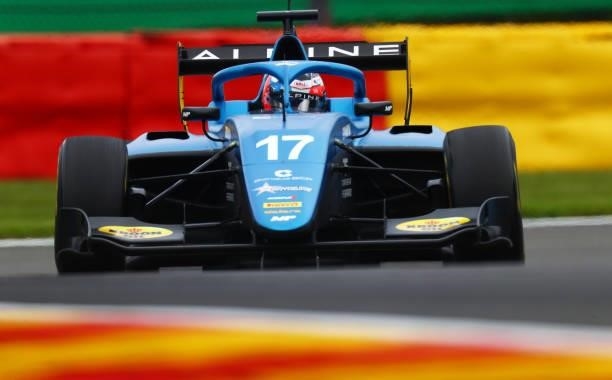 Victor Martins of France and MP Motorsport drives during practice ahead of Round 5:Spa-Francorchamps of the Formula 3 Championship at Circuit de...