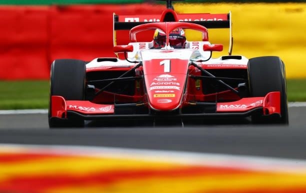 Dennis Hauger of Norway and Prema Racing drives during practice ahead of Round 5:Spa-Francorchamps of the Formula 3 Championship at Circuit de...