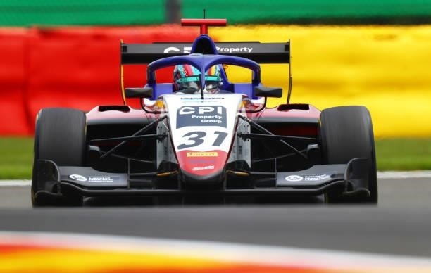 Zdenek Chovanec of Portugal and Charouz Racing System drives during practice ahead of Round 5:Spa-Francorchamps of the Formula 3 Championship at...