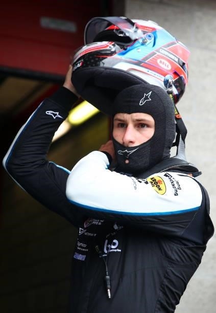 Victor Martins of France and MP Motorsport prepares to drive in the garage during qualifying ahead of Round 5:Spa-Francorchamps of the Formula 3...