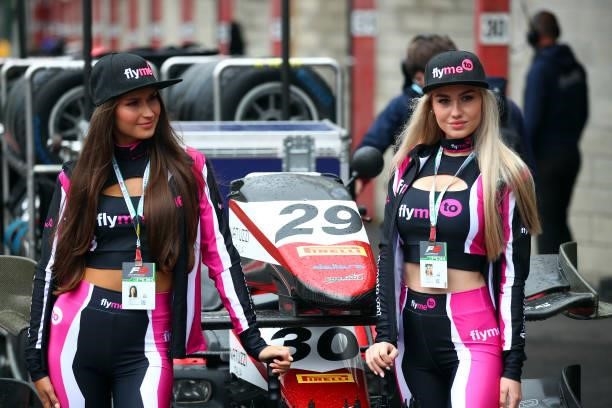 Charouz Racing System guests pose in the Pitlane during qualifying ahead of Round 5:Spa-Francorchamps of the Formula 3 Championship at Circuit de...
