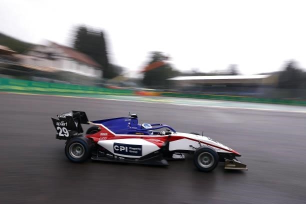 Logan Sargeant of United States and Charouz Racing System drives during qualifying ahead of Round 5:Spa-Francorchamps of the Formula 3 Championship...