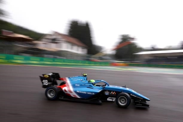 Caio Collet of Brazil and MP Motorsport drives during qualifying ahead of Round 5:Spa-Francorchamps of the Formula 3 Championship at Circuit de...
