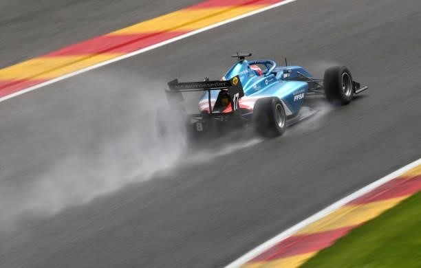 Victor Martins of France and MP Motorsport drives during qualifying ahead of Round 5:Spa-Francorchamps of the Formula 3 Championship at Circuit de...