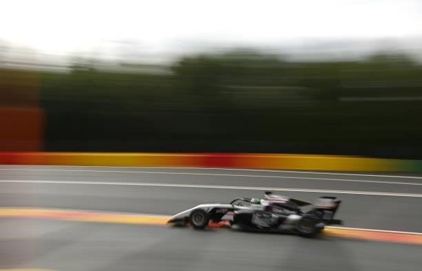 Frederik Vesti of Denmark and ART Grand Prix drives during qualifying ahead of Round 5:Spa-Francorchamps of the Formula 3 Championship at Circuit de...