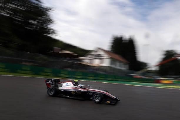 Roman Stanek of Czech Republic and Hitech Grand Prix drives during qualifying ahead of Round 5:Spa-Francorchamps of the Formula 3 Championship at...