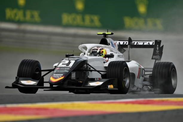Lorenzo Colombo of Italy and Campos Racing drives during qualifying ahead of Round 5:Spa-Francorchamps of the Formula 3 Championship at Circuit de...