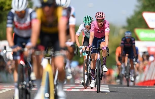 Jens Keukeleire of Belgium and Team EF Education - Nippo crosses the finishing line during the 76th Tour of Spain 2021, Stage 13 a 203,7km stage from...