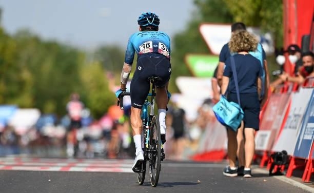 Detailed view of Luis Leon Sanchez Gil of Spain and Team Astana – Premier Tech after the 76th Tour of Spain 2021, Stage 13 a 203,7km stage from...