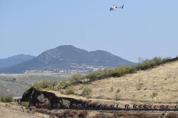 General view of the peloton compete during the 76th Tour of Spain 2021, Stage 13 a 203,7km stage from Belmez to Villanueva de la Serena / @lavuelta /...