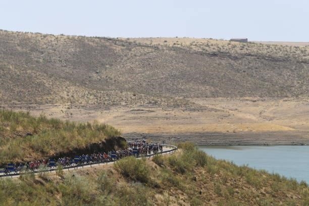 General view of the peloton compete during the 76th Tour of Spain 2021, Stage 13 a 203,7km stage from Belmez to Villanueva de la Serena / @lavuelta /...