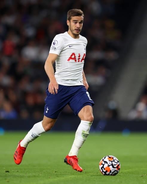 Harry Winks of Tottenham Hotspur during the UEFA Conference League Play-Offs Leg Two match between Tottenham Hotspur and Pacos de Ferreira at on...