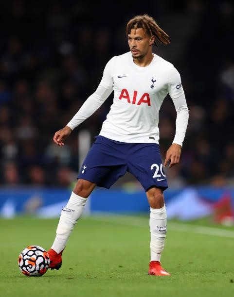 Dele Alli of Tottenham Hotspur during the UEFA Conference League Play-Offs Leg Two match between Tottenham Hotspur and Pacos de Ferreira at on August...