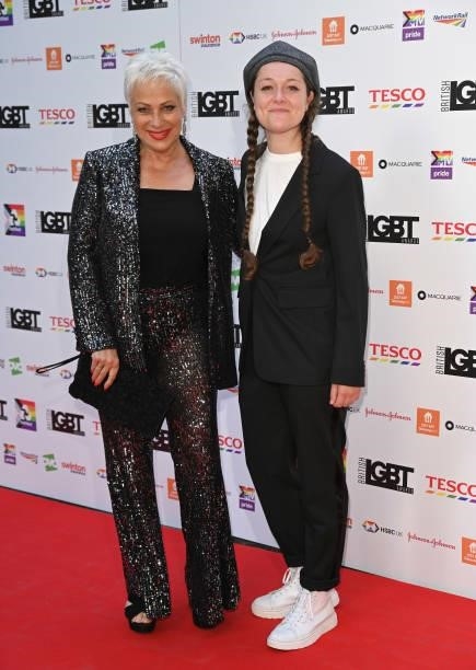 Denise Welch and Polly Money attend the British LGBT Awards 2021 at The Brewery on August 27, 2021 in London, England.