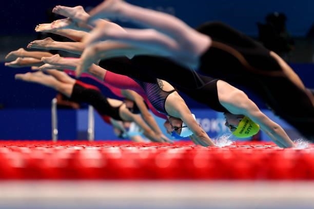 Gold medalist, Anna Stetsenko of Team Ukraine competes during the women’s 400m freestyle - S11 final on day 3 of the Tokyo 2020 Paralympic Games at...