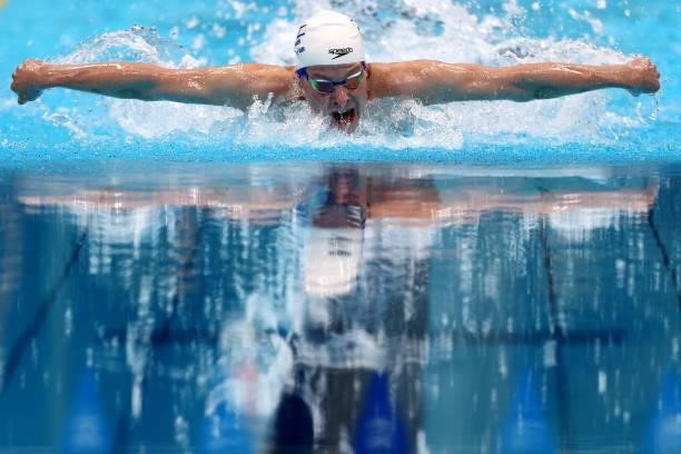 Mark Malyar of Team Israel competes in the Men's 200m Individual Medley - SM7 final on day 3 of the Tokyo 2020 Paralympic Games at on August 27, 2021...